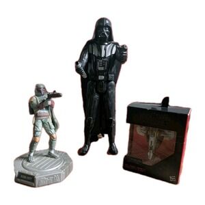 Star Wars Villains & Bounty Hunters Lot - Vader Figure, Boba Fett, Jango's Slave